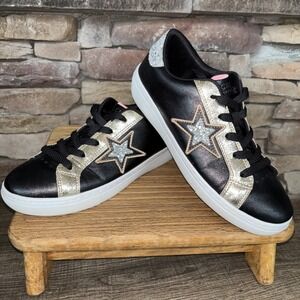 Skechers street los angeles Black/Gold Star Glitter Air Cooled Memory Foam US 5